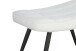 Sitzhocker >UTA< in Off White aus Bouclé-Stoff 60 x 39 x 41 cm (BxHxT)