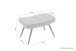 Sitzhocker >UTA< in Off White aus Bouclé-Stoff 60 x 39 x 41 cm (BxHxT)