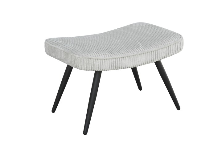 Sitzhocker >UTA< in Off White aus Grob-Cord 60 x 39 x 41 cm (BxHxT)