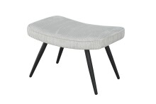 Sitzhocker >UTA< in Off White aus Grob-Cord 60 x 39 x 41 cm (BxHxT)