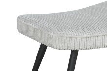 Sitzhocker >UTA< in Off White aus Grob-Cord 60 x 39 x 41 cm (BxHxT)