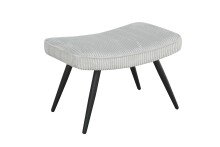 Sitzhocker >UTA< in Off White aus Grob-Cord 60 x 39...