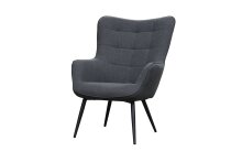 Sessel >UTA< in Dunkelgrau aus Webstoff 72 x 97 x 80 cm (BxHxT)