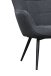 Sessel >UTA< in Dunkelgrau aus Webstoff 72 x 97 x 80 cm (BxHxT)