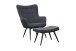 Sessel >UTA< in Dunkelgrau aus Webstoff 72 x 97 x 80 cm (BxHxT)