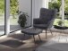 Sessel >UTA< in Dunkelgrau aus Webstoff 72 x 97 x 80 cm (BxHxT)