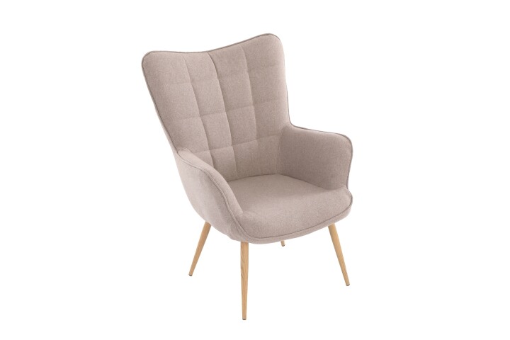 Sessel >UTA< in Sandfarben aus Webstoff 72 x 97 x 80 cm (BxHxT)