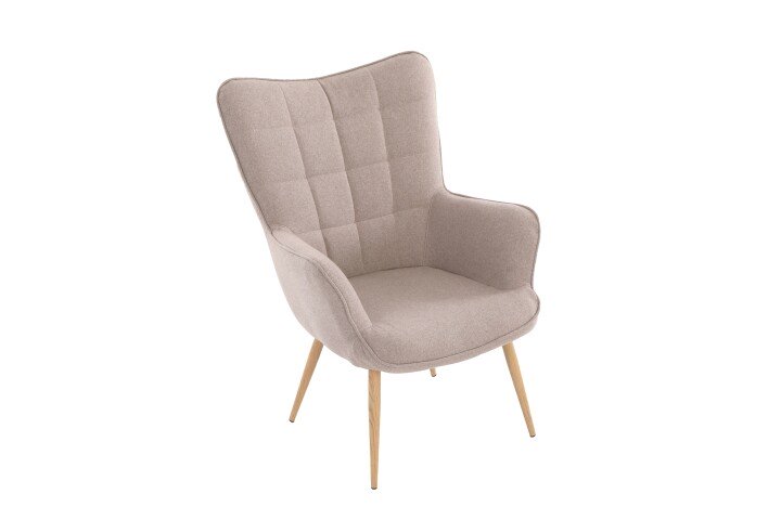Sessel >UTA< in Sandfarben aus Webstoff 72 x 97 x 80 cm (BxHxT)