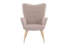 Sessel >UTA< in Sandfarben aus Webstoff 72 x 97 x 80 cm (BxHxT)