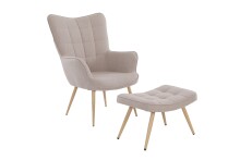 Sessel >UTA< in Sandfarben aus Webstoff 72 x 97 x 80 cm (BxHxT)