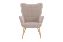 Sessel >UTA< in Sandfarben aus Webstoff 72 x 97 x 80 cm (BxHxT)