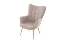Sessel >UTA< in Sandfarben aus Webstoff 72 x 97 x 80 cm (BxHxT)
