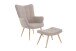 Sessel >UTA< in Sandfarben aus Webstoff 72 x 97 x 80 cm (BxHxT)