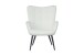 Sessel >UTA< in Off White aus Bouclé-Stoff 72 x 97 x 80 cm (BxHxT)