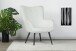 Sessel >UTA< in Off White aus Bouclé-Stoff 72 x 97 x 80 cm (BxHxT)