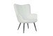Sessel >UTA< in Off White aus Bouclé-Stoff 72 x 97 x 80 cm (BxHxT)