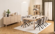 Sideboard >Linley< mit 4 Türen, in Eiche weiss, MDF - 180x80x40cm (BxHxT)