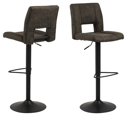 Barhocker >Sylvia< (2er-Set) in anthrazit - 41,5x115x52 (BxHxT)