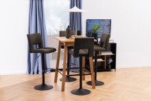 Barhocker >Sylvia< (2er-Set) in anthrazit - 41,5x115x52 (BxHxT)