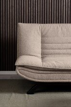 Schlafsofa >Faith< in Beige, Stoff, Stahl - 196x91x98cm (BxHxT)