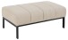 Sitzhocker >Caix< in Beige, Stoff - 100x41x61cm (BxHxT)