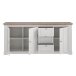 Sideboard >ILOPPA< mit 3 Türen und 3 Schubladen, in Nelson / Schnee Eiche Dekor - 204,7x92,5x44,3cm (BxHxT)