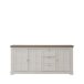 Sideboard >ILOPPA< mit 3 Türen und 3 Schubladen, in Nelson / Schnee Eiche Dekor - 204,7x92,5x44,3cm (BxHxT)