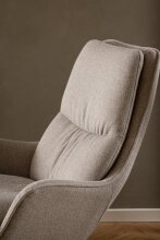 Loungesessel >Bosley< mit Drehfunktion, in Stoff-Beige - 72x93x84cm (BxHxT)