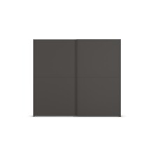 Schwebetürenschrank >Fifty< mit 3 Böden und 3 Kleiderstangen, in graphit - 251x223x66cm (BxHxT)