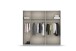 Schwebetürenschrank >Fifty< mit 3 Böden und 3 Kleiderstangen, in graphit - 251x223x66cm (BxHxT)