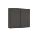Schwebetürenschrank >Fifty< mit 3 Böden und 3 Kleiderstangen, in graphit - 251x223x66cm (BxHxT)