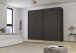 Schwebetürenschrank >Fifty< mit 3 Böden und 3 Kleiderstangen, in graphit - 251x223x66cm (BxHxT)