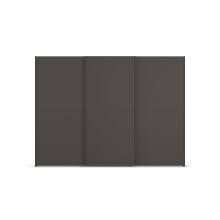 Schwebetürenschrank >Fifty< mit 3 Böden und 3 Kleiderstangen, in graphit - 301x223x66cm (BxHxT)