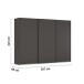 Schwebetürenschrank >Fifty< mit 3 Böden und 3 Kleiderstangen, in graphit - 301x223x66cm (BxHxT)