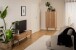 TV-Board >Langley< mit Lamellenfront in Eiche furniert, MDF - 140x45x40cm (BxHxT)