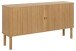 Anrichte >Langley< mit Lamellenfront in Eiche furniert, MDF - 160x80x40cm (BxHxT)