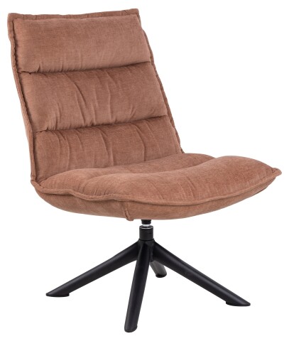 Drehstuhl >Blizzard< in rosewood, Polyester, Stahl - 70x98x80cm (BxHxT)