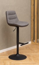 Barhocker >Adisa< (2er-Set) in graubraun, Polyester, Stahl - 47x95x52,5 (BxHxT)