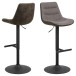 Barhocker >Adisa< (2er-Set) in graubraun, Polyester, Stahl - 47x95x52,5 (BxHxT)