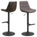 Barhocker >Adisa< (2er-Set) in graubraun, Polyester, Stahl - 47x95x52,5 (BxHxT)