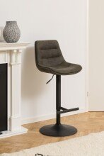 Barhocker >Adisa< (2er-Set) in anthrazit, Polyester, Stahl - 47x95x52,5 (BxHxT)