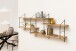 Hängeregal >Belfast< in Wildeiche, MDF, Stahl - 191x79x25,5cm (BxHxT)