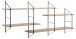 Hängeregal >Belfast< in Wildeiche, MDF, Stahl - 191x79x25,5cm (BxHxT)