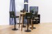 Barhocker >Sylvia< (2er-Set) in olivgrün, Polyester, Stahl - 41,5x115x52 (BxHxT)