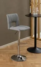 Barhocker >Sylvia< (2er-Set) in Grau, Polyester,...