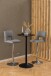 Barhocker >Sylvia< (2er-Set) in Grau, Polyester, Stahl - 41,5x115x52cm (BxHxT)