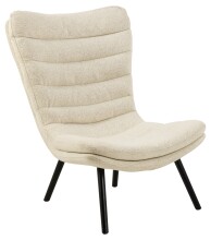 Schalenstuhl >Grafton< in creme, Stoff, Rubberwood...