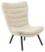 Schalenstuhl >Grafton< in creme, Stoff, Rubberwood - 82x102x92,5cm (BxHxT)