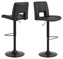 Barhocker >Sylvia< (2er-Set) in schwarz -...