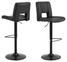 Barhocker >Sylvia< (2er-Set) in schwarz -...